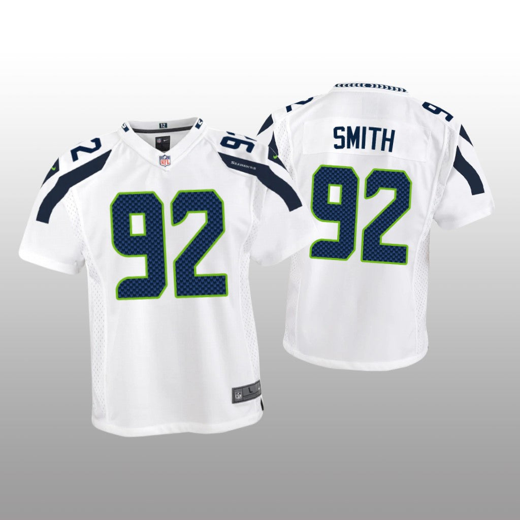 Seattle Seahawks Tyreke Smith White Jersey Game Youth