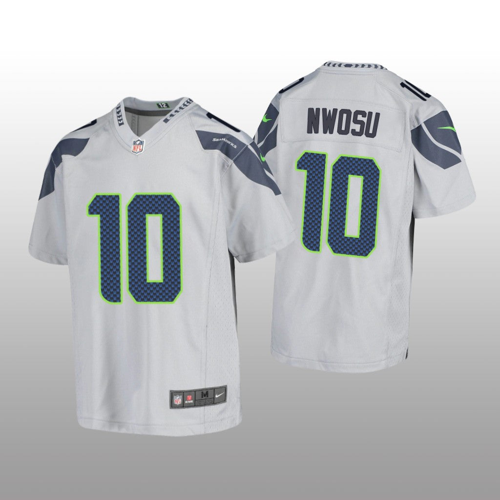 Seattle Seahawks Uchenna Nwosu Gray Jersey Game Youth