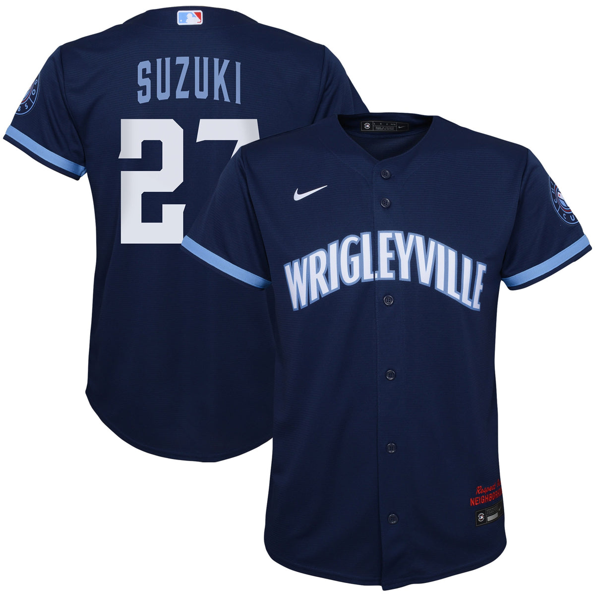 Seiya Suzuki Chicago Cubs Nike Preschool City Connect Script Replica Player Jersey Navy