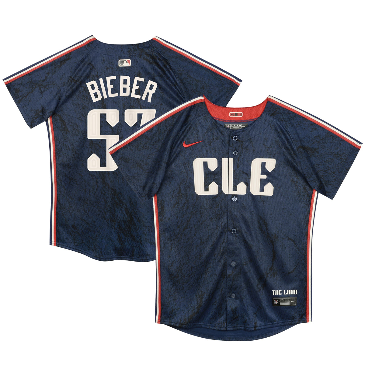 Shane Bieber Cleveland Guardians Nike Preschool 2024 City Connect Limited Jersey Navy