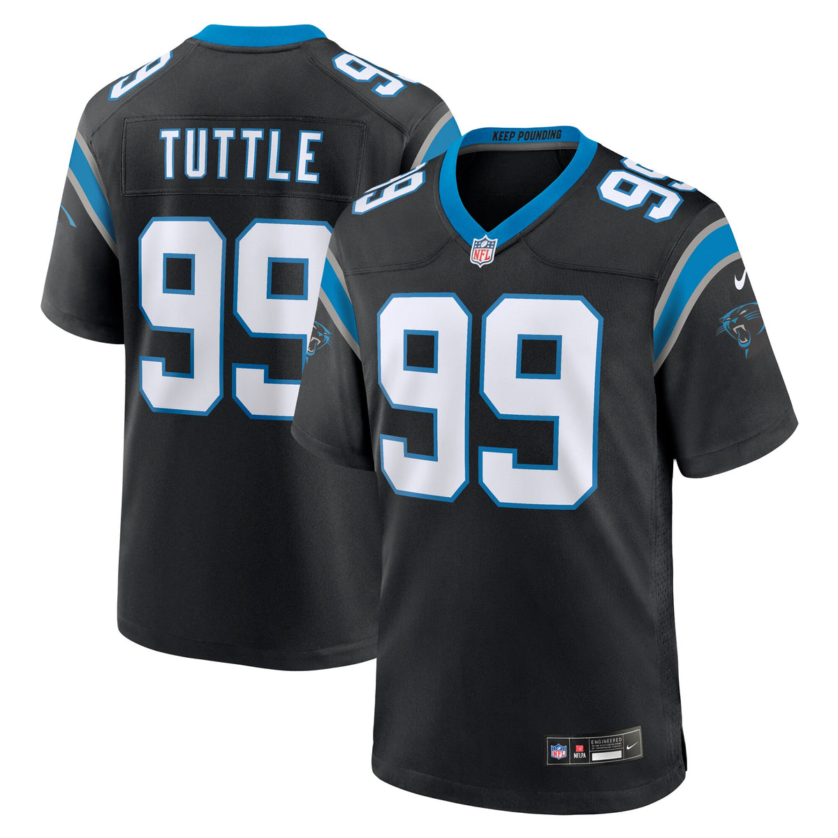 Shy Tuttle Carolina Panthers Nike Game Player Jersey Black
