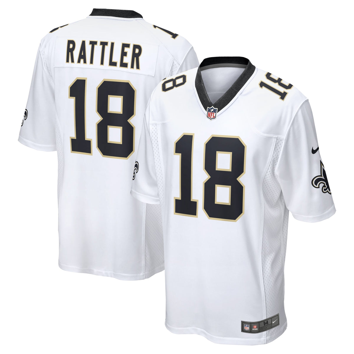 Spencer Rattler New Orleans Saints Nike 2024 NFL Draft Game Player Jersey White
