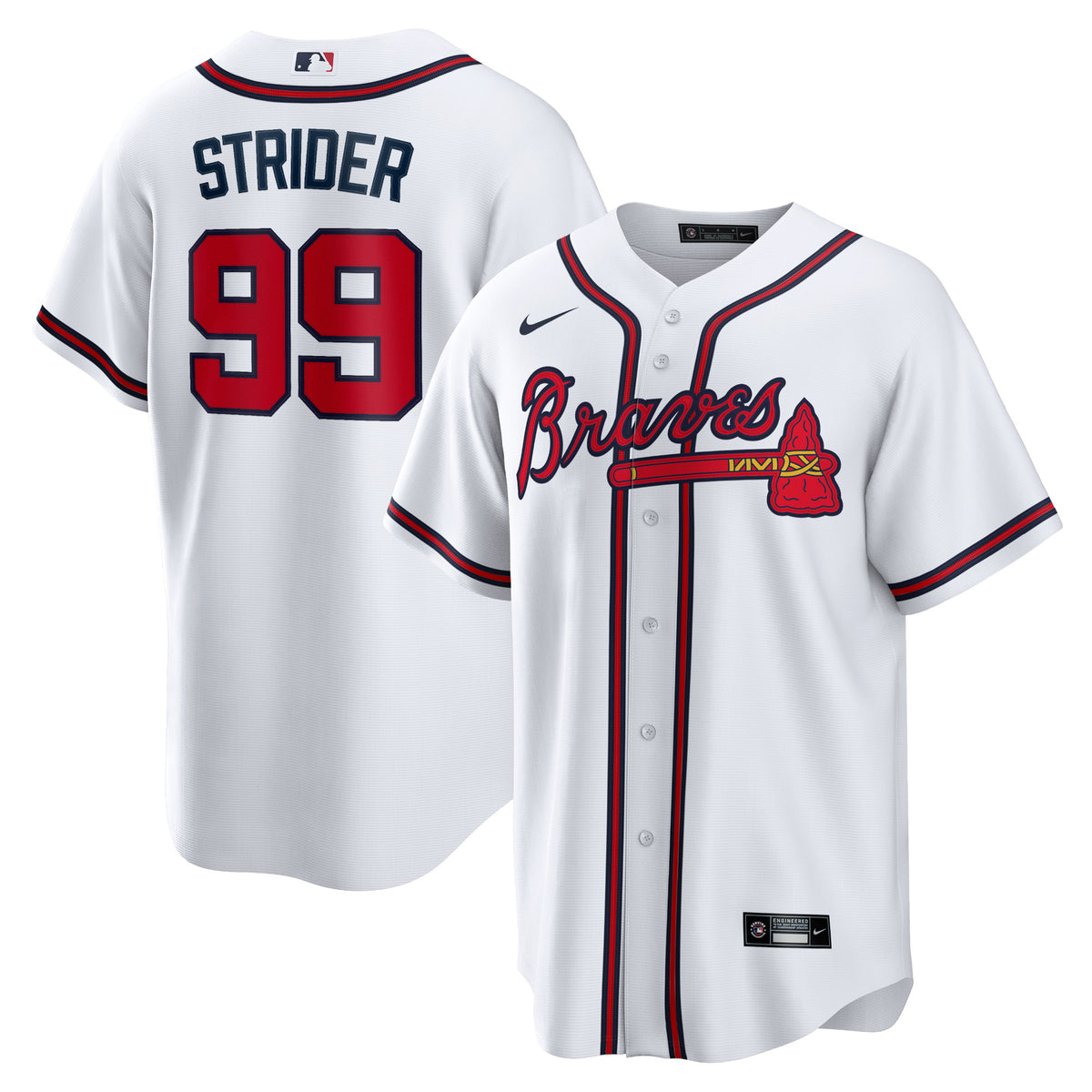 Spencer Strider Atlanta Braves Nike Replica Player Jersey White