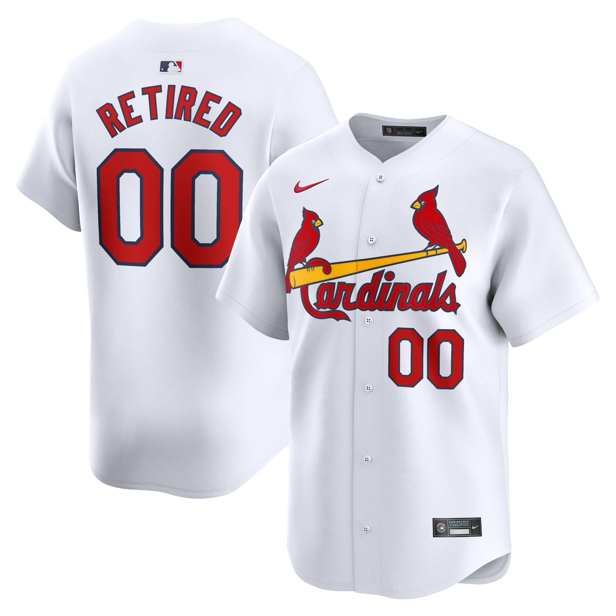St. Louis Cardinals Nike Home Limited Pick-A-Player Retired Roster Jersey White