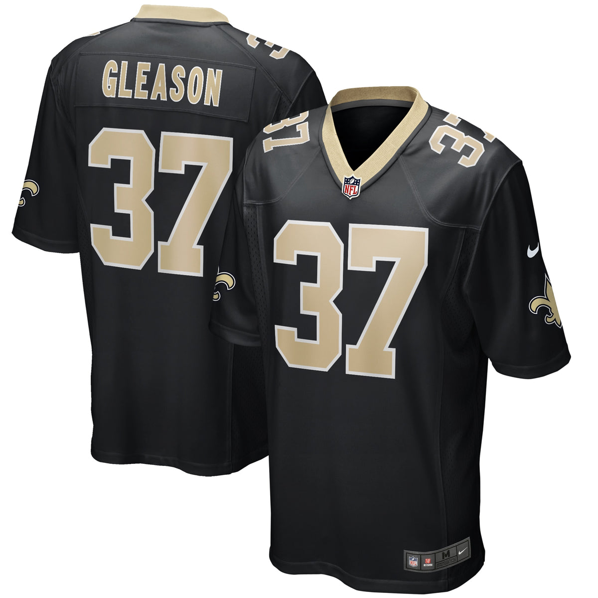 Steve Gleason New Orleans Saints Nike Game Retired Player Jersey Black