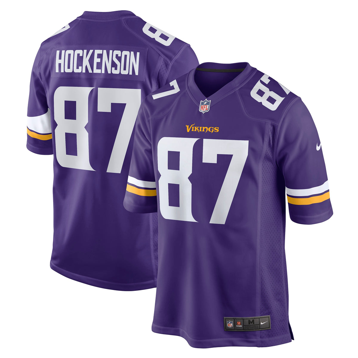 T.J. Hockenson Minnesota Vikings Nike Game Player Jersey Purple