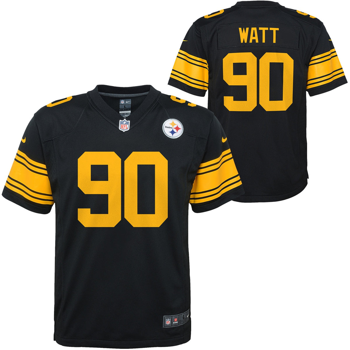 T.J. Watt Pittsburgh Steelers Nike Youth Game Jersey Black