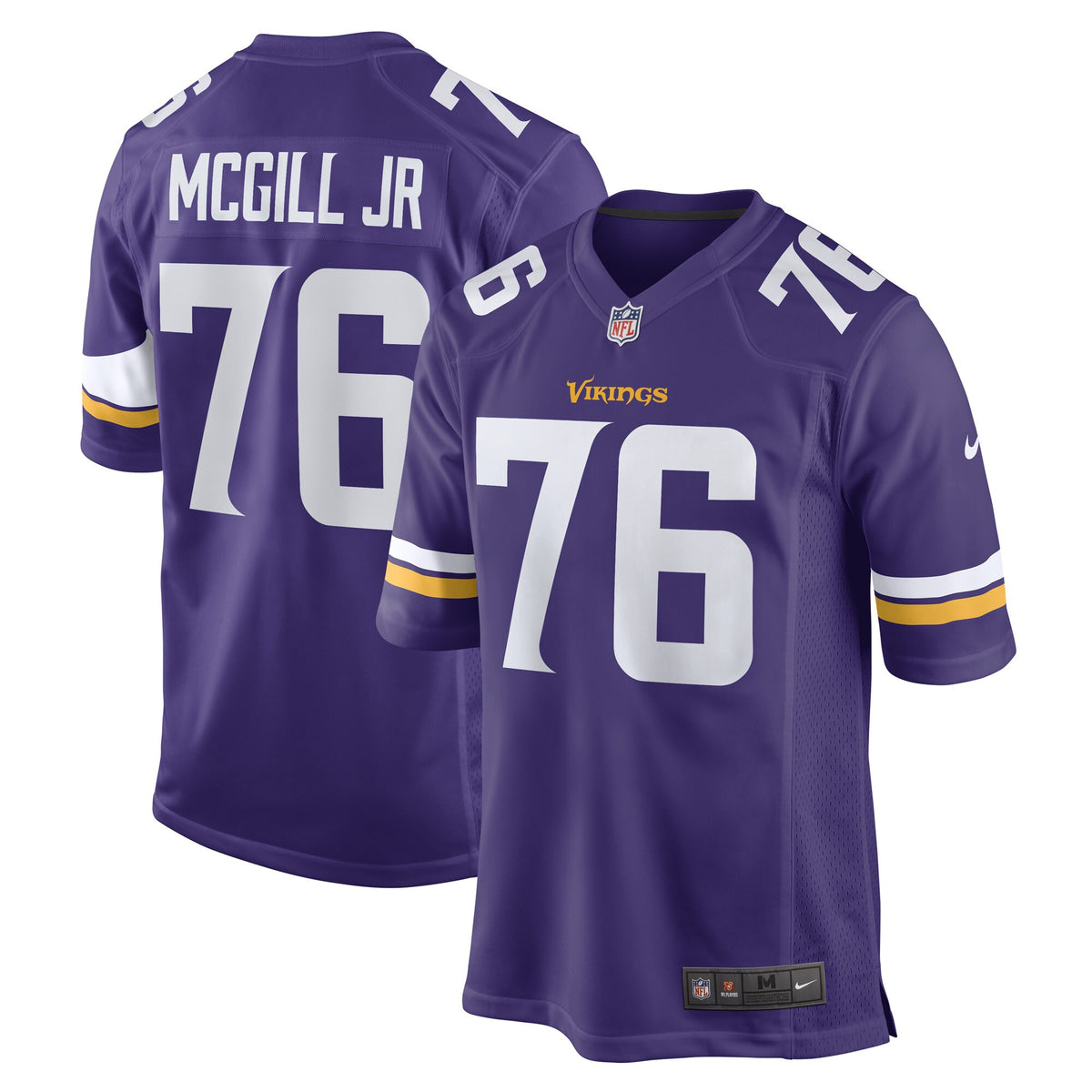 T.Y. McGill Jr. Minnesota Vikings Nike Game Player Jersey Purple