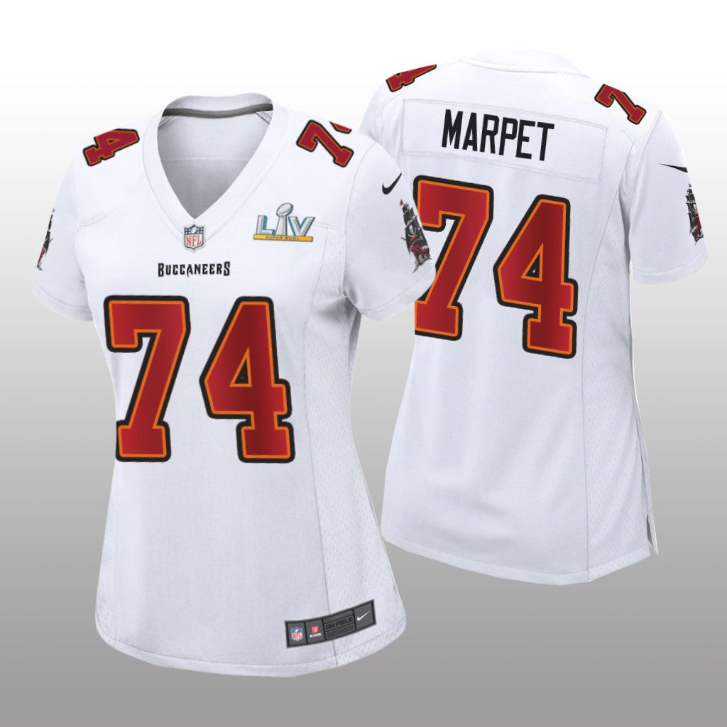 Tampa Bay Buccaneers Ali Marpet White Game Fashion Jersey Super Bowl LV Women's