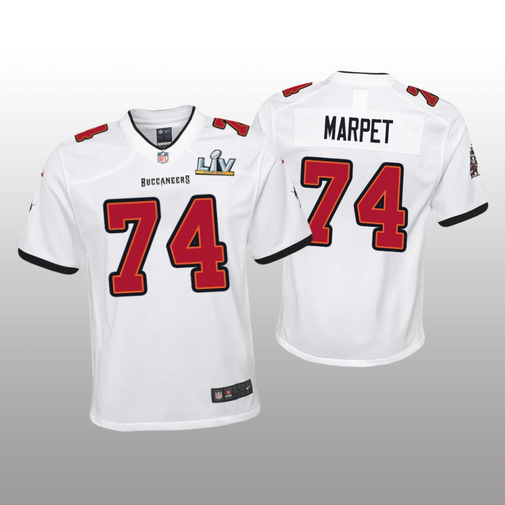 Tampa Bay Buccaneers Ali Marpet White Game Jersey Super Bowl LV Youth