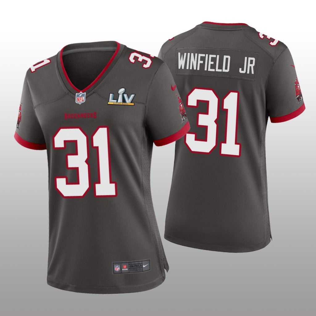 Tampa Bay Buccaneers Antoine Winfield Jr. Pewter Game Jersey Super Bowl LV Women's