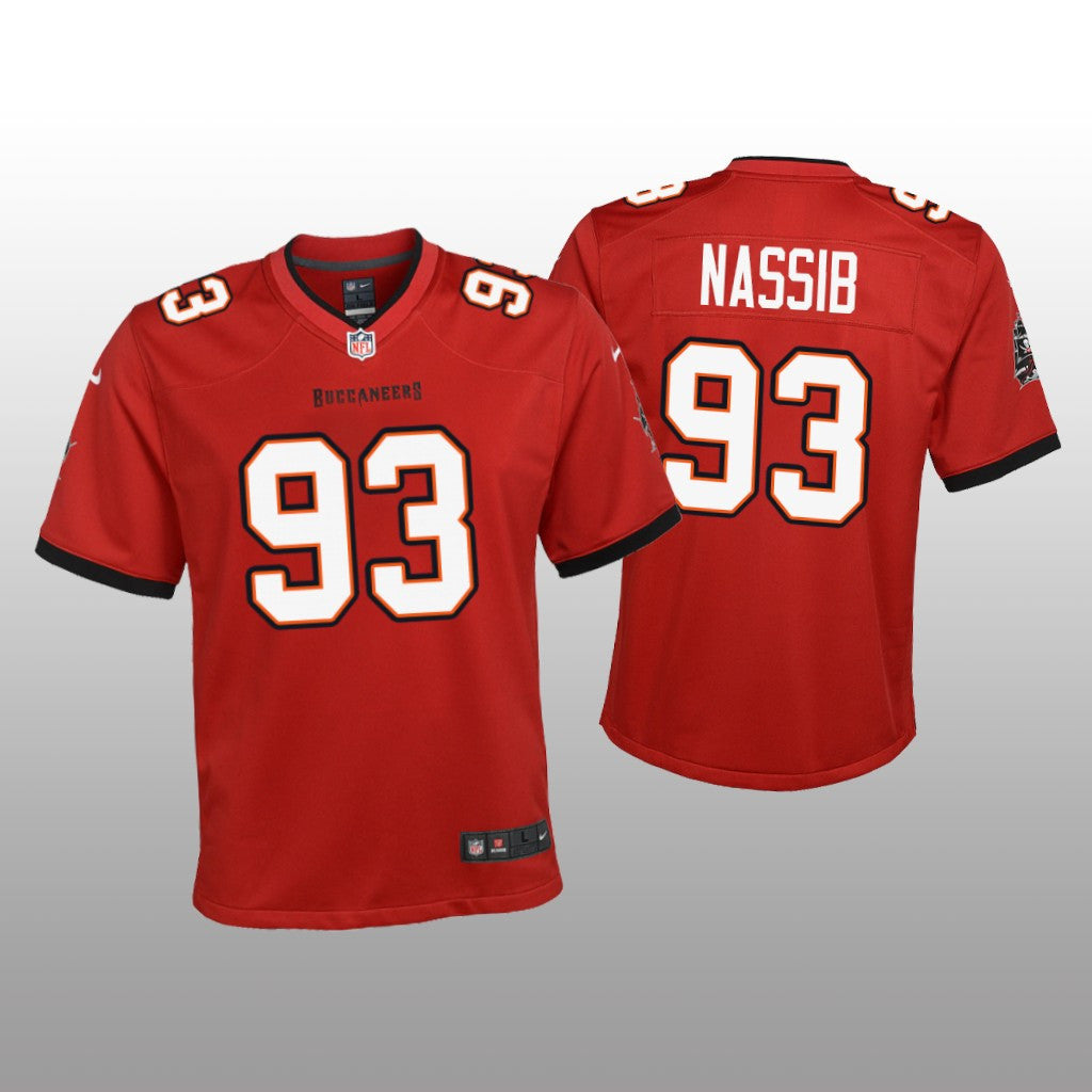 Tampa Bay Buccaneers Carl Nassib Red Jersey Game Youth