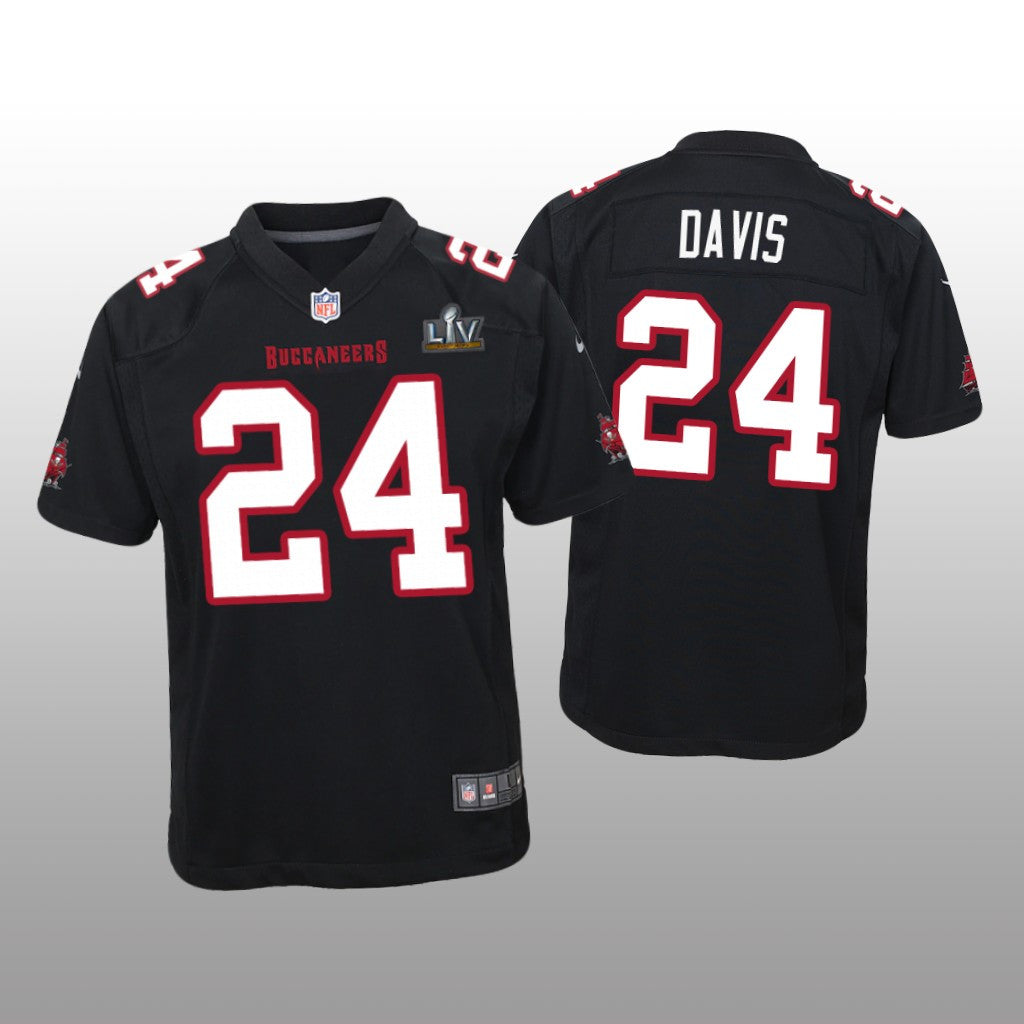 Tampa Bay Buccaneers Carlton Davis Black Game Fashion Jersey Super Bowl LV Youth