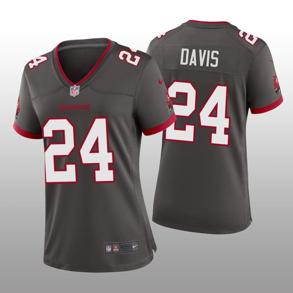 Tampa Bay Buccaneers Carlton Davis Pewter Jersey Game Women's