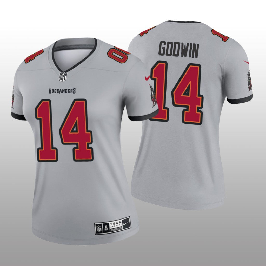 Tampa Bay Buccaneers Chris Godwin Gray Jersey Inverted Legend Women's