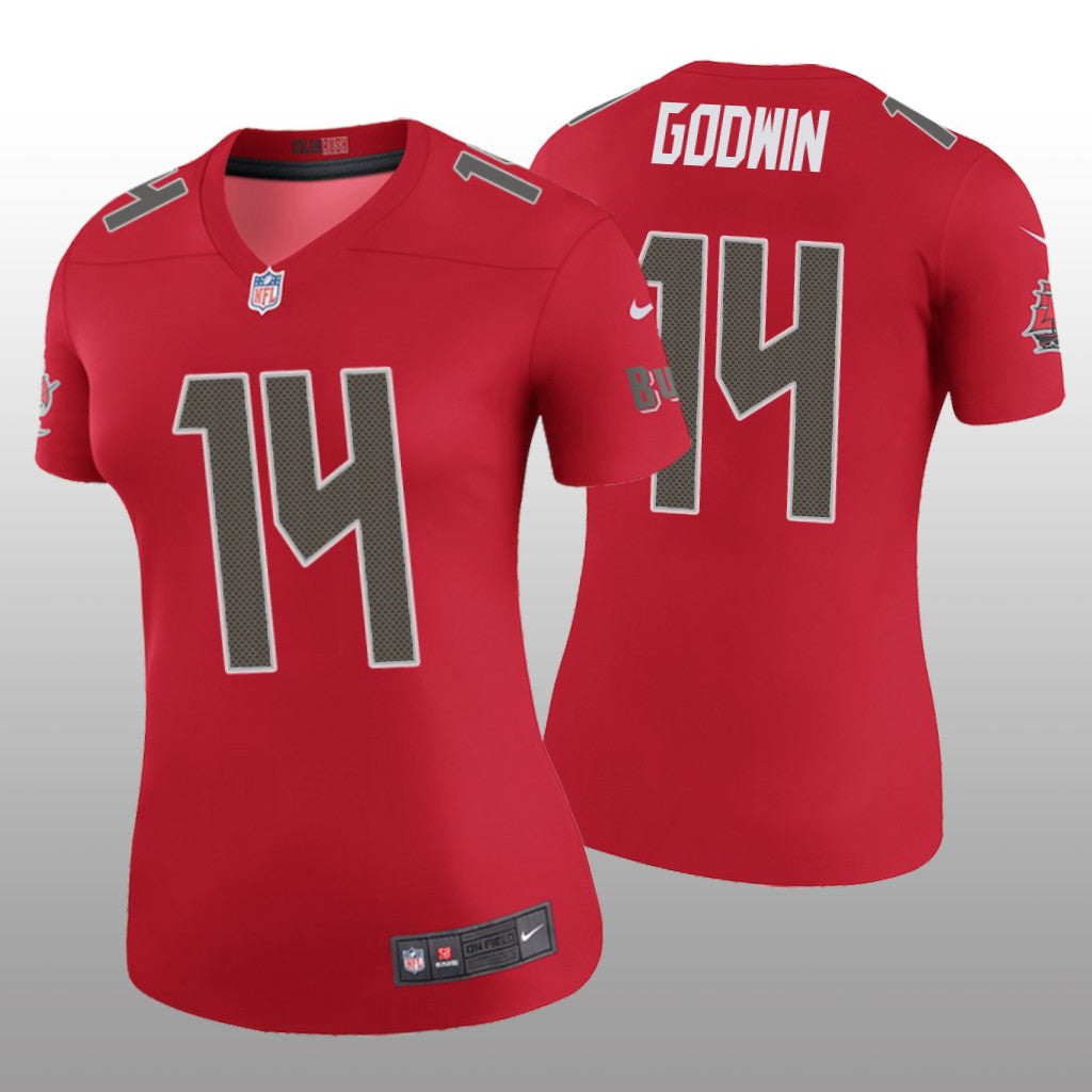 Tampa Bay Buccaneers Chris Godwin Red Jersey Color Rush Legend Women's