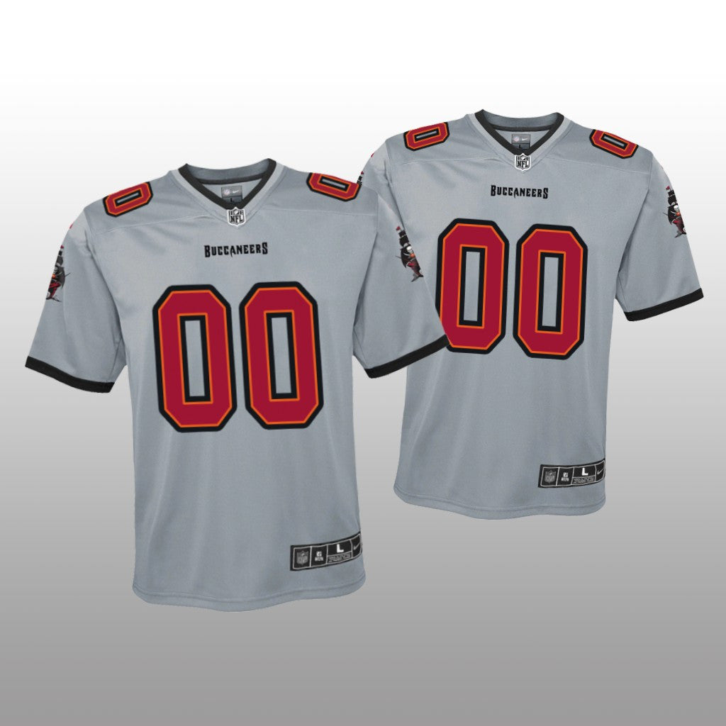 Tampa Bay Buccaneers Custom Gray Jersey Inverted Game Youth