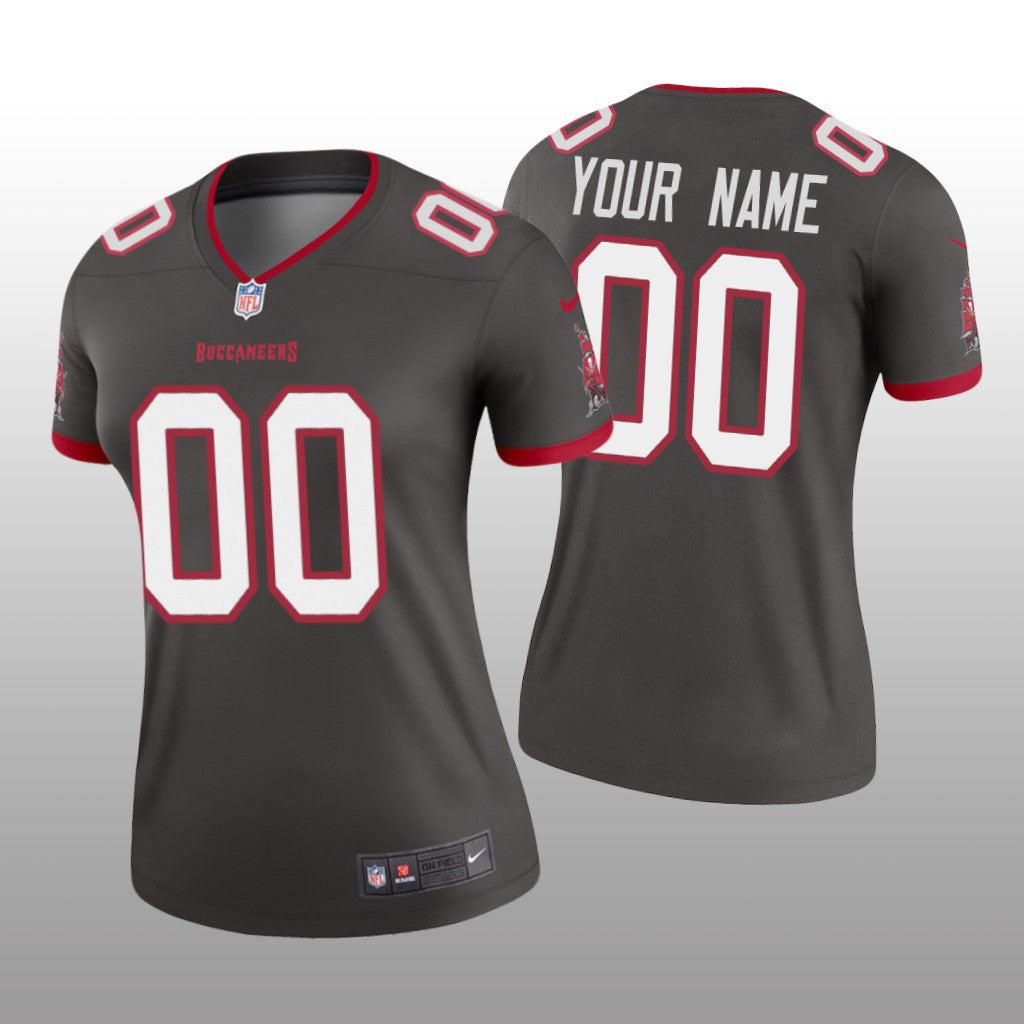 Tampa Bay Buccaneers Custom Pewter Jersey Legend Women's