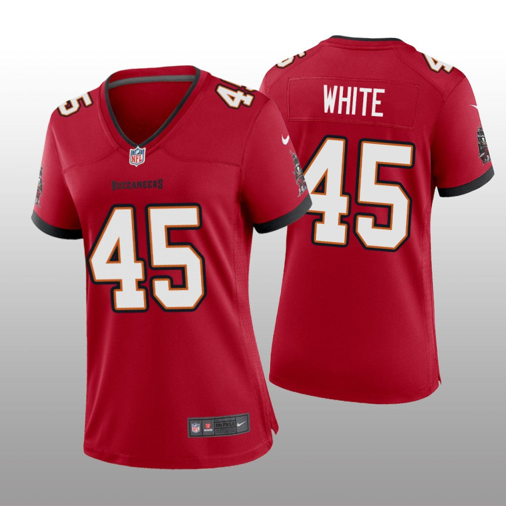 Tampa Bay Buccaneers Devin White Red Jersey Game Women's