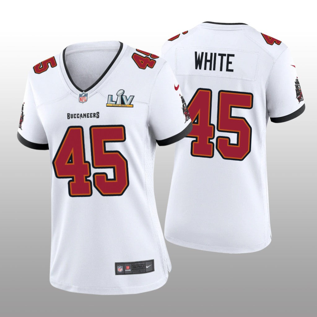 Tampa Bay Buccaneers Devin White White Game Jersey Super Bowl LV Women's