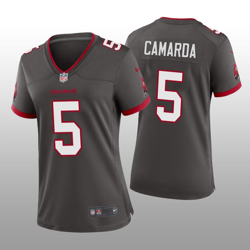 Tampa Bay Buccaneers Jake Camarda Pewter Jersey Alternate Game Women's