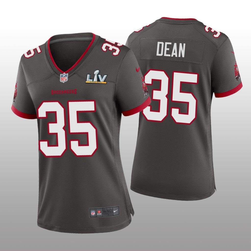 Tampa Bay Buccaneers Jamel Dean Pewter Game Jersey Super Bowl LV Women's