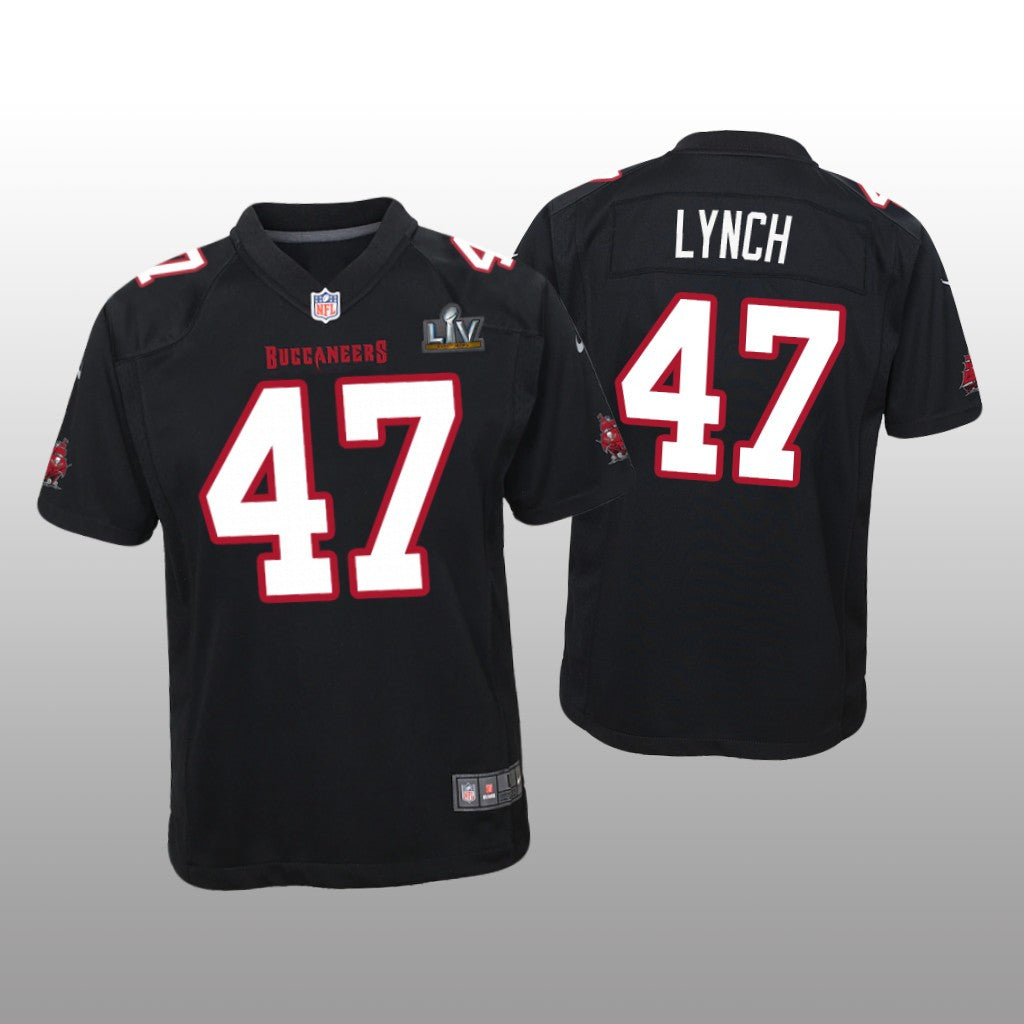 Tampa Bay Buccaneers John Lynch Black Game Fashion Jersey Super Bowl LV Youth