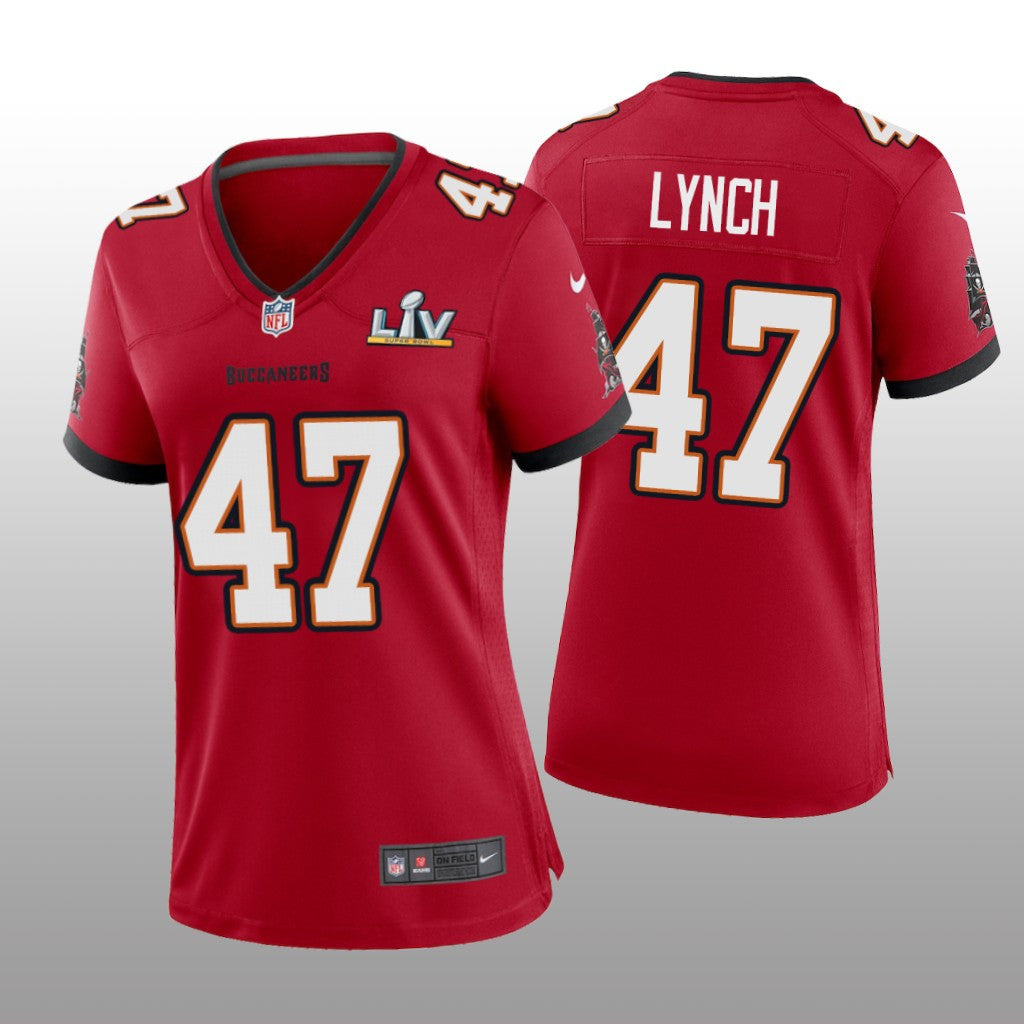 Tampa Bay Buccaneers John Lynch Red Game Jersey Super Bowl LV Women's
