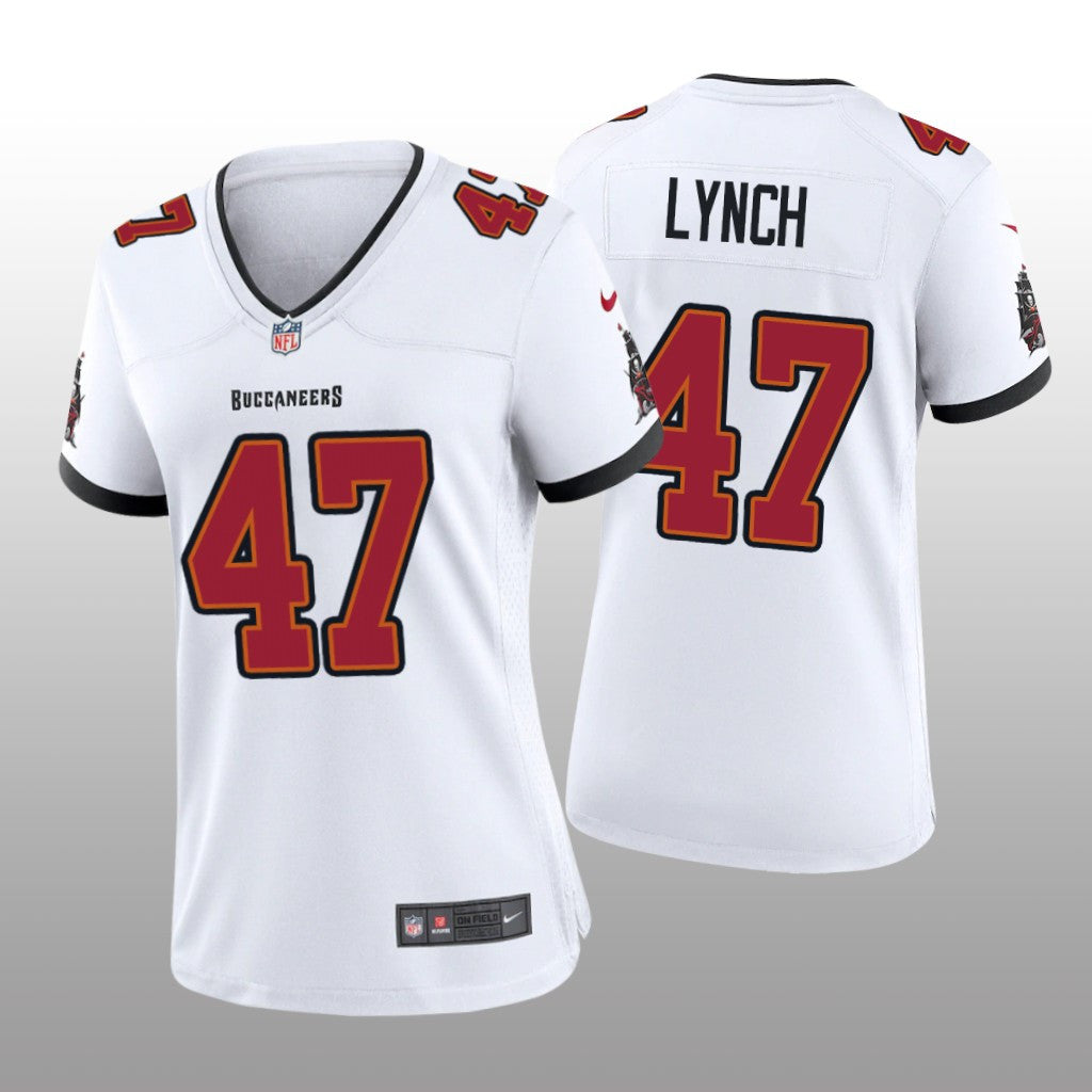 Tampa Bay Buccaneers John Lynch White Jersey Game Women's
