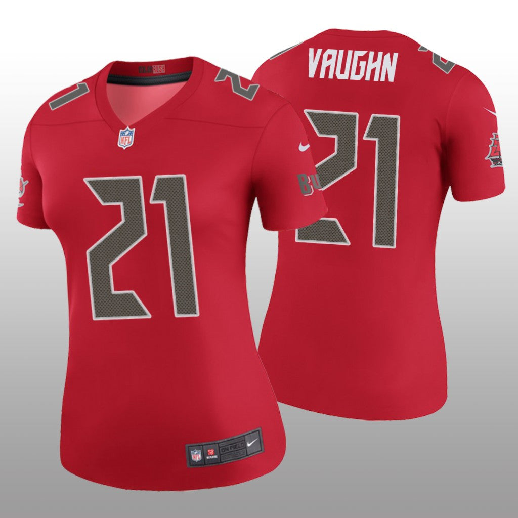 Tampa Bay Buccaneers Ke'shawn Vaughn Red Jersey Color Rush Legend Women's