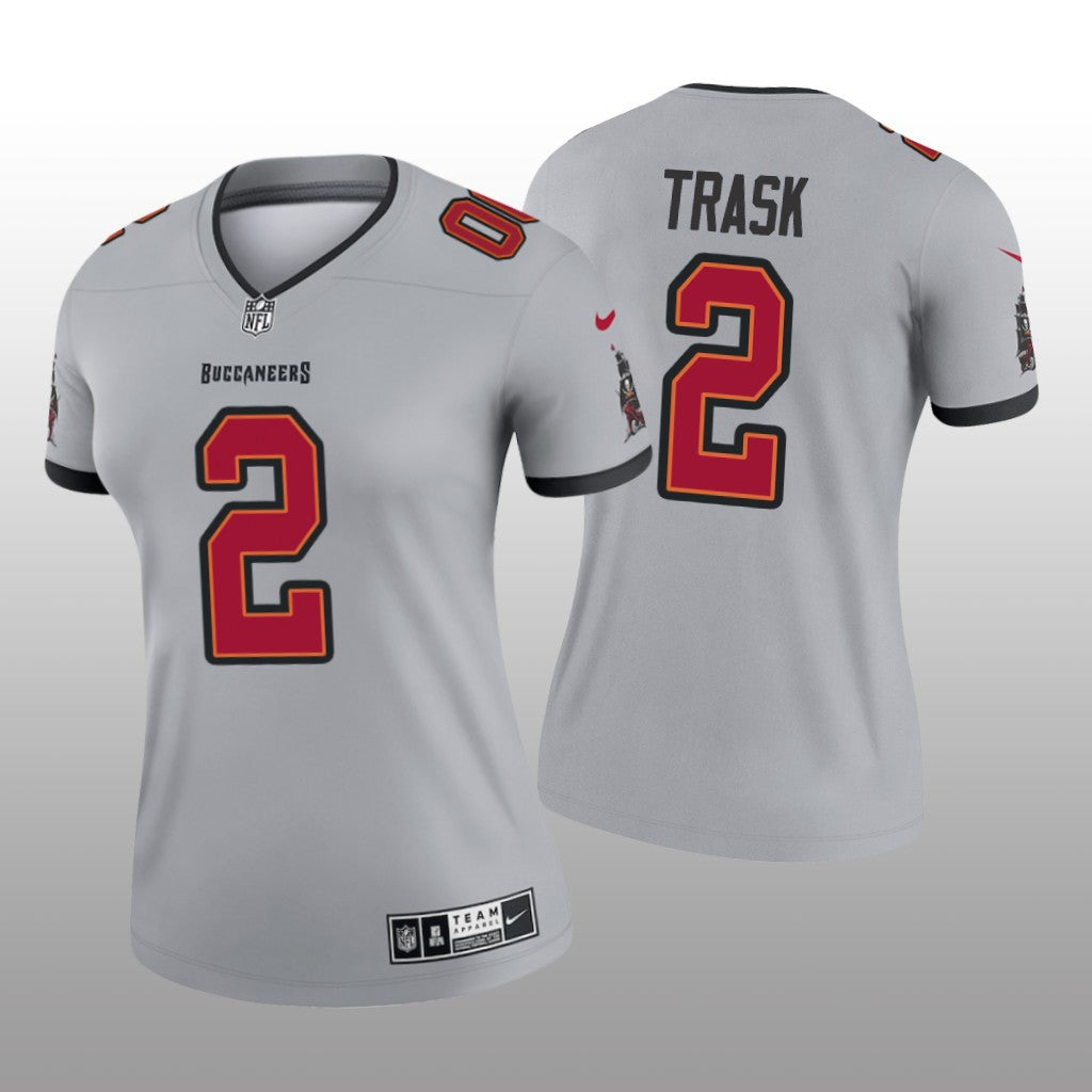 Tampa Bay Buccaneers Kyle Trask Gray Jersey Inverted Legend Women's