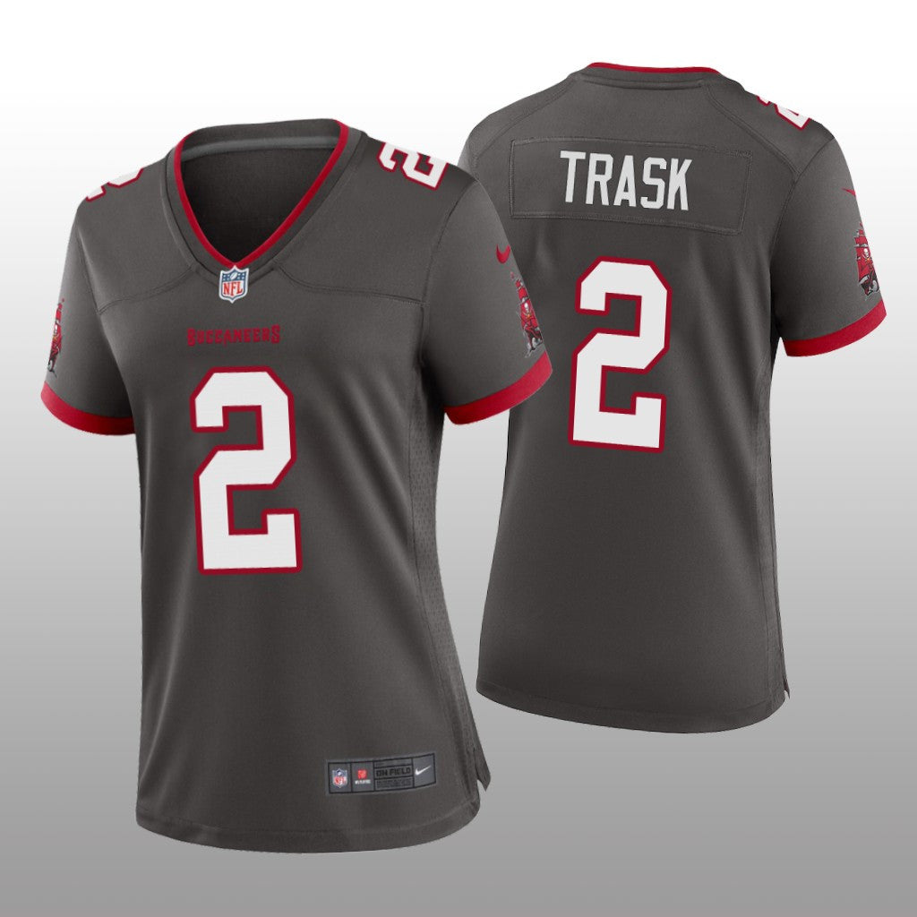 Tampa Bay Buccaneers Kyle Trask Pewter Jersey Alternate Game Women's
