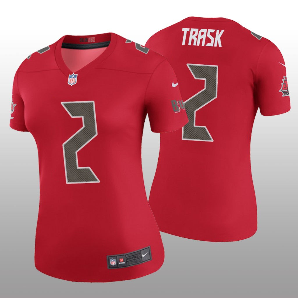 Tampa Bay Buccaneers Kyle Trask Red Jersey Color Rush Legend Women's