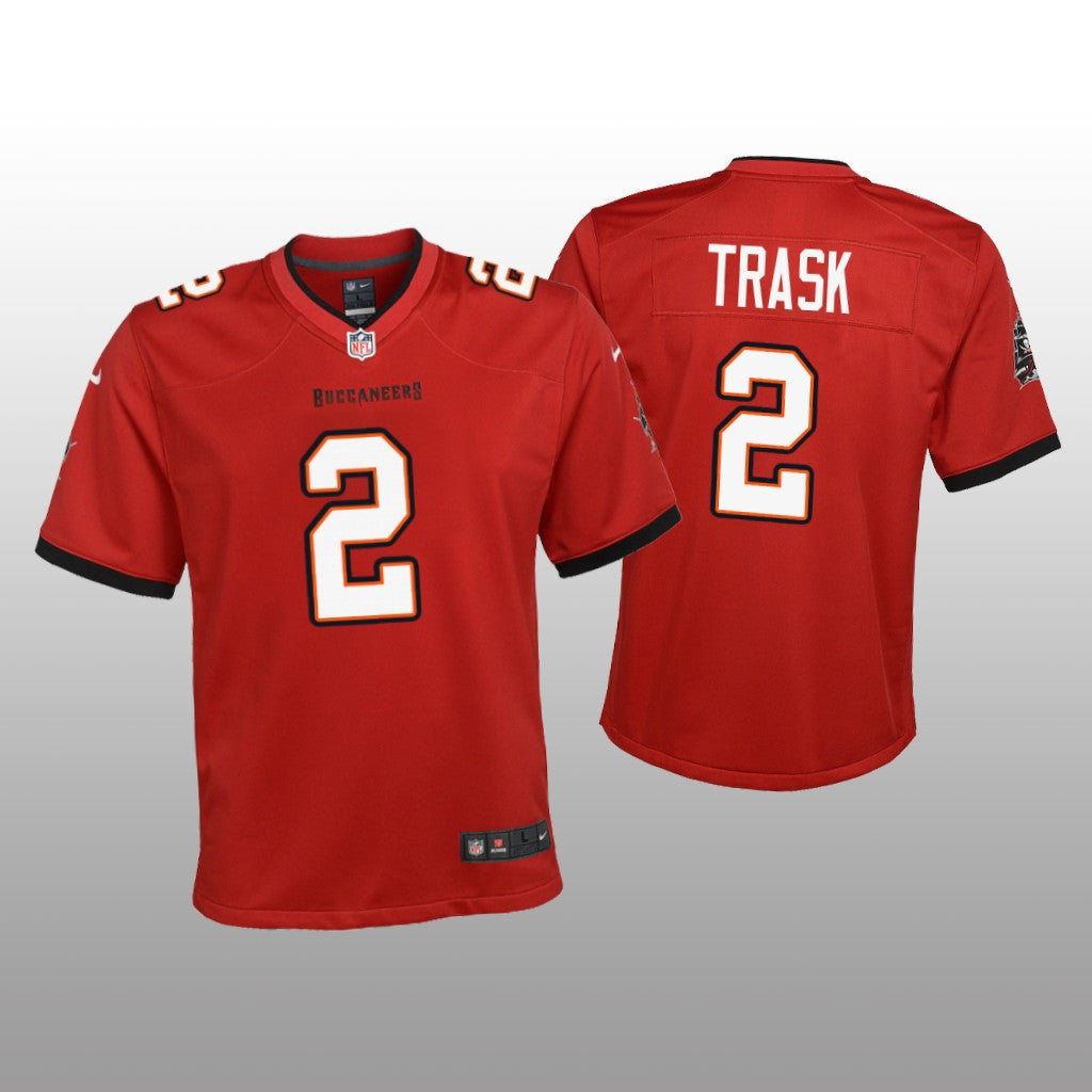 Tampa Bay Buccaneers Kyle Trask Red Jersey Game Youth