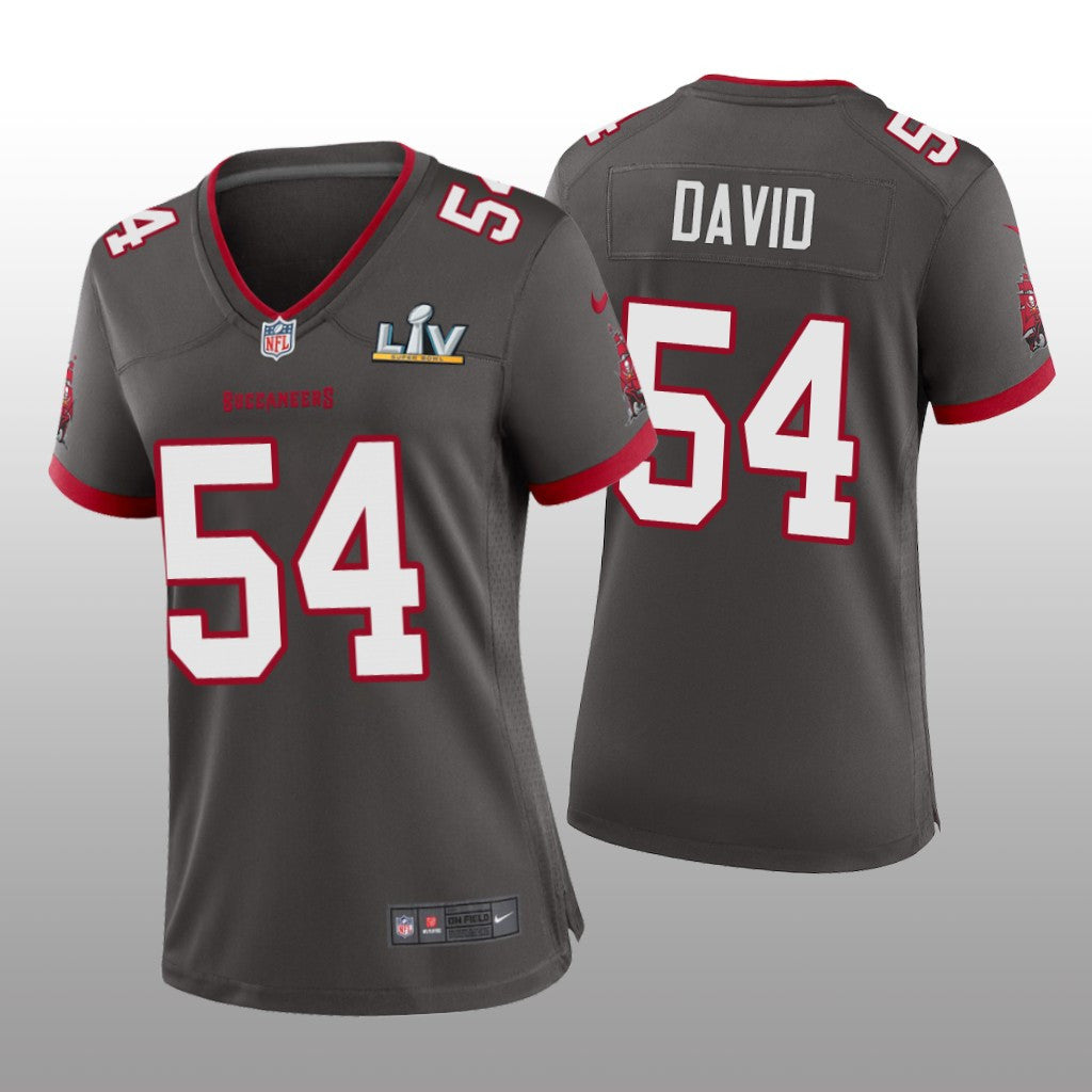 Tampa Bay Buccaneers Lavonte David Pewter Game Jersey Super Bowl LV Women's