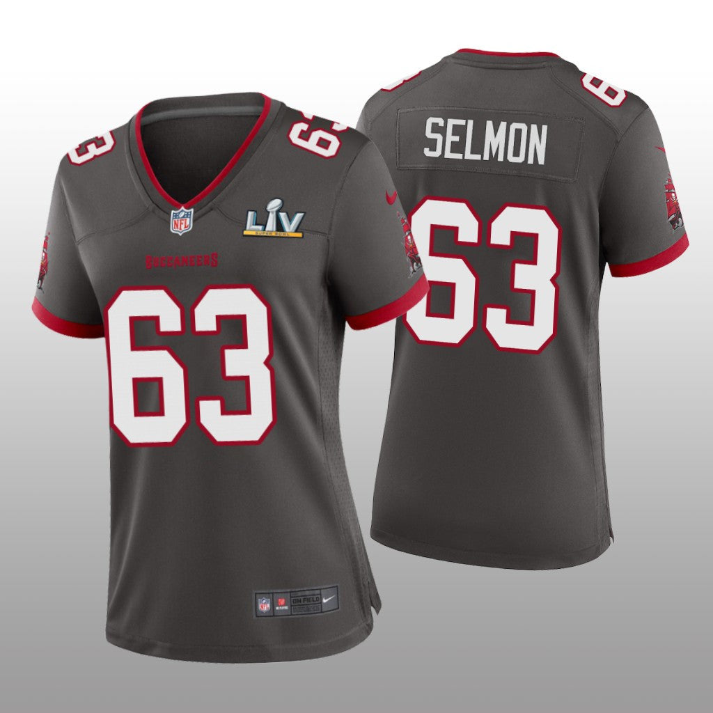 Tampa Bay Buccaneers Lee Roy Selmon Pewter Game Jersey Super Bowl LV Women's