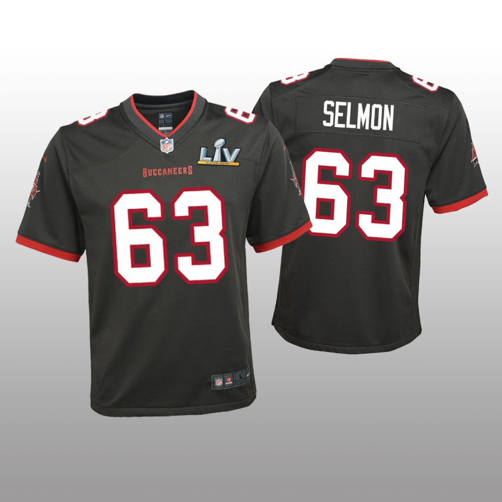 Tampa Bay Buccaneers Lee Roy Selmon Pewter Game Jersey Super Bowl LV Youth