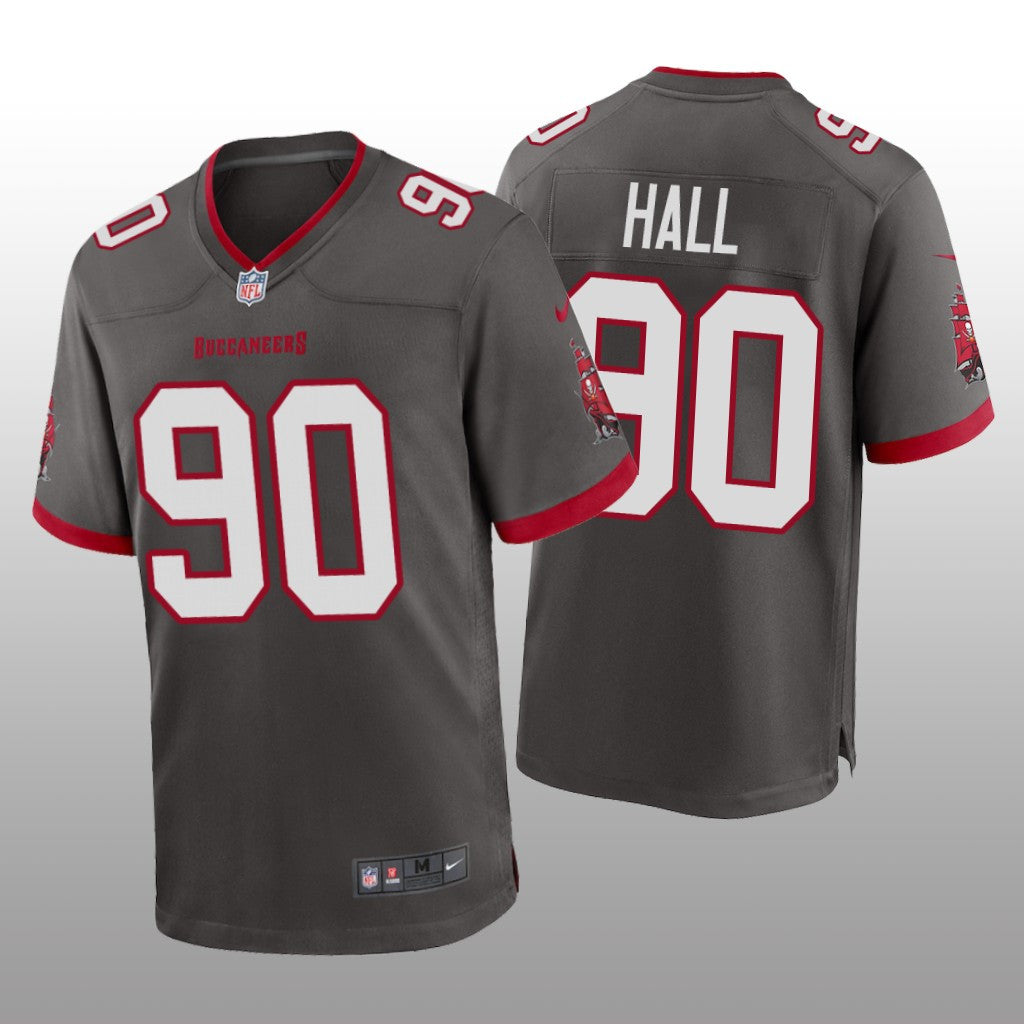 Tampa Bay Buccaneers Logan Hall Pewter Jersey Alternate Game Men's