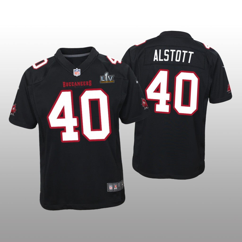 Tampa Bay Buccaneers Mike Alstott Black Game Fashion Jersey Super Bowl LV Youth