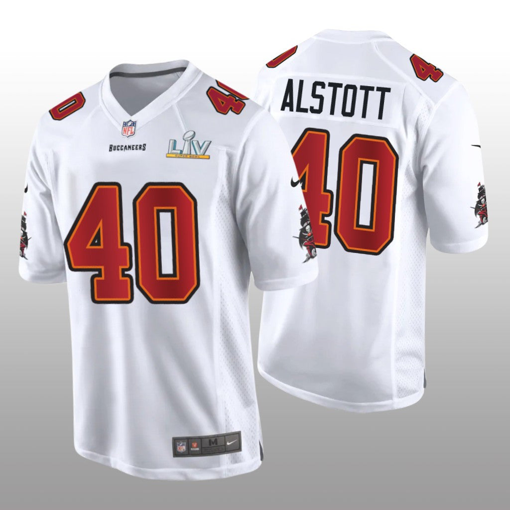 Tampa Bay Buccaneers Mike Alstott White Game Fashion Jersey Super Bowl LV Men's