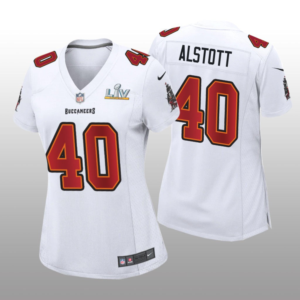 Tampa Bay Buccaneers Mike Alstott White Game Fashion Jersey Super Bowl LV Women's