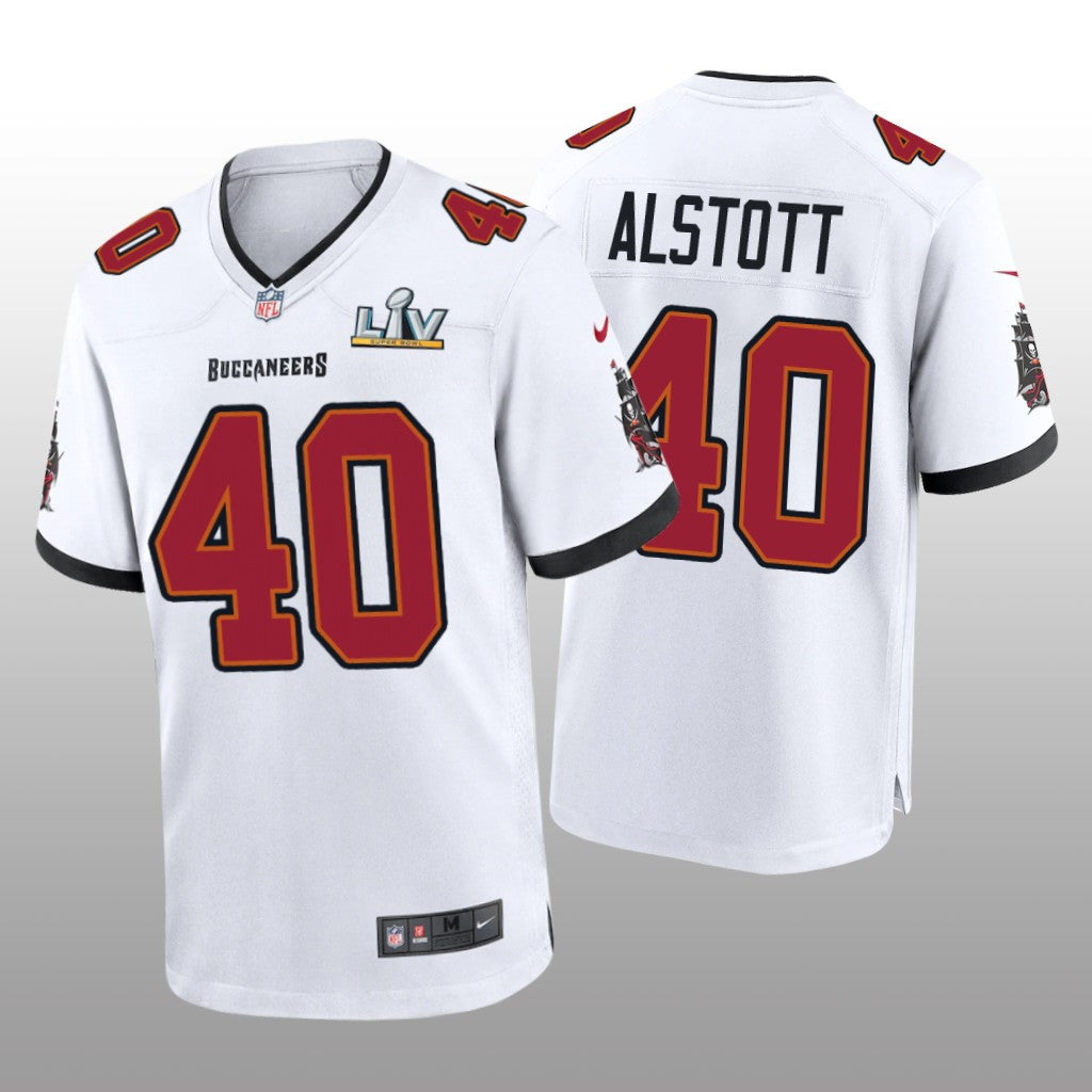 Tampa Bay Buccaneers Mike Alstott White Game Jersey Super Bowl LV Men's
