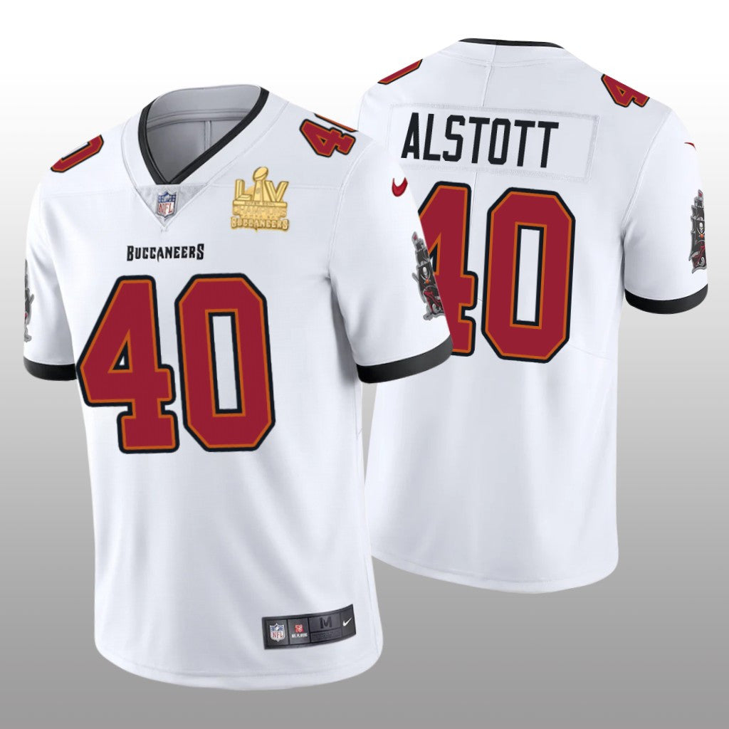 Tampa Bay Buccaneers Mike Alstott White Vapor Limited Jersey Super Bowl LV Champions Men's
