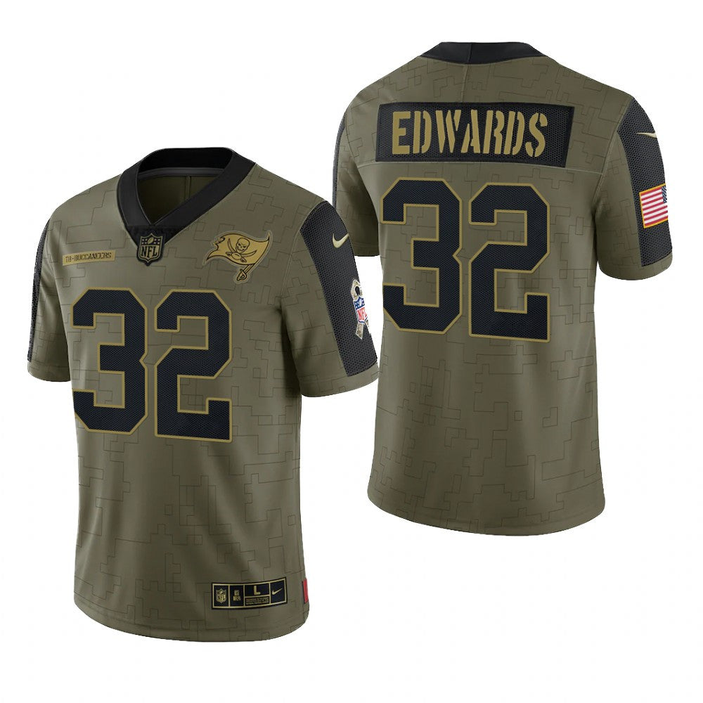 Tampa Bay Buccaneers Mike Edwards Olive Limited Jersey Salute To Service Men's