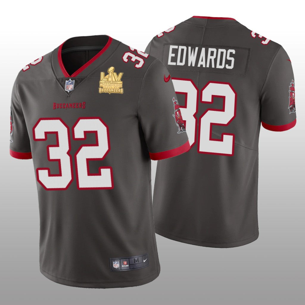 Tampa Bay Buccaneers Mike Edwards Pewter Vapor Limited Jersey Super Bowl LV Champions Men's