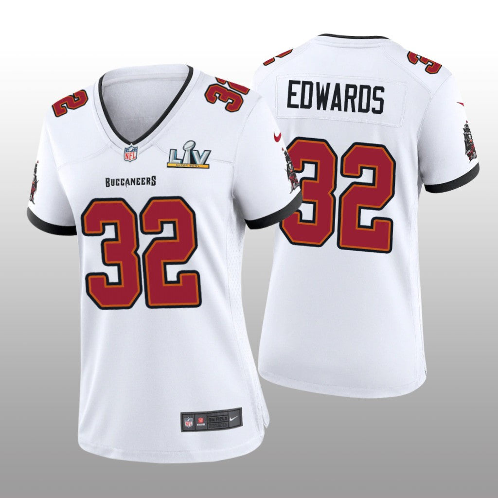 Tampa Bay Buccaneers Mike Edwards White Game Jersey Super Bowl LV Women's