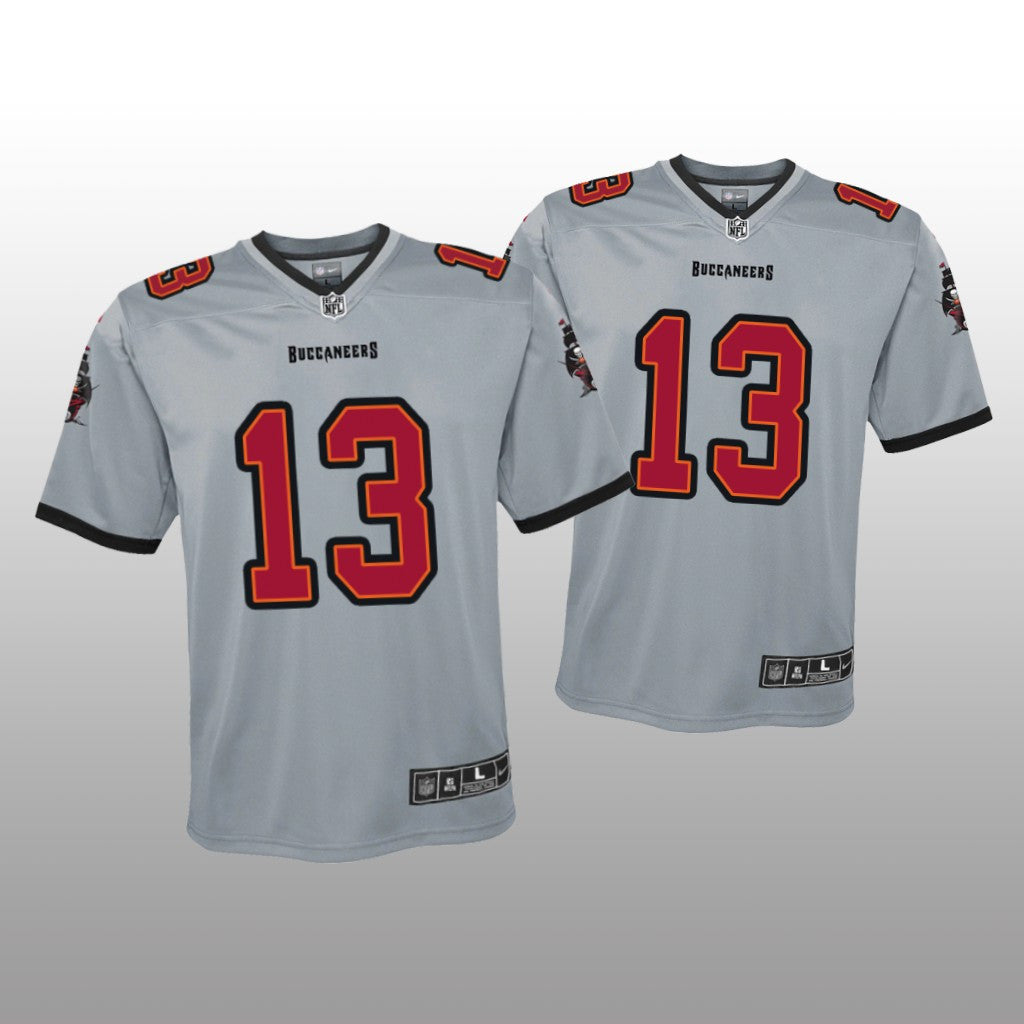 Tampa Bay Buccaneers Mike Evans Gray Jersey Inverted Game Youth