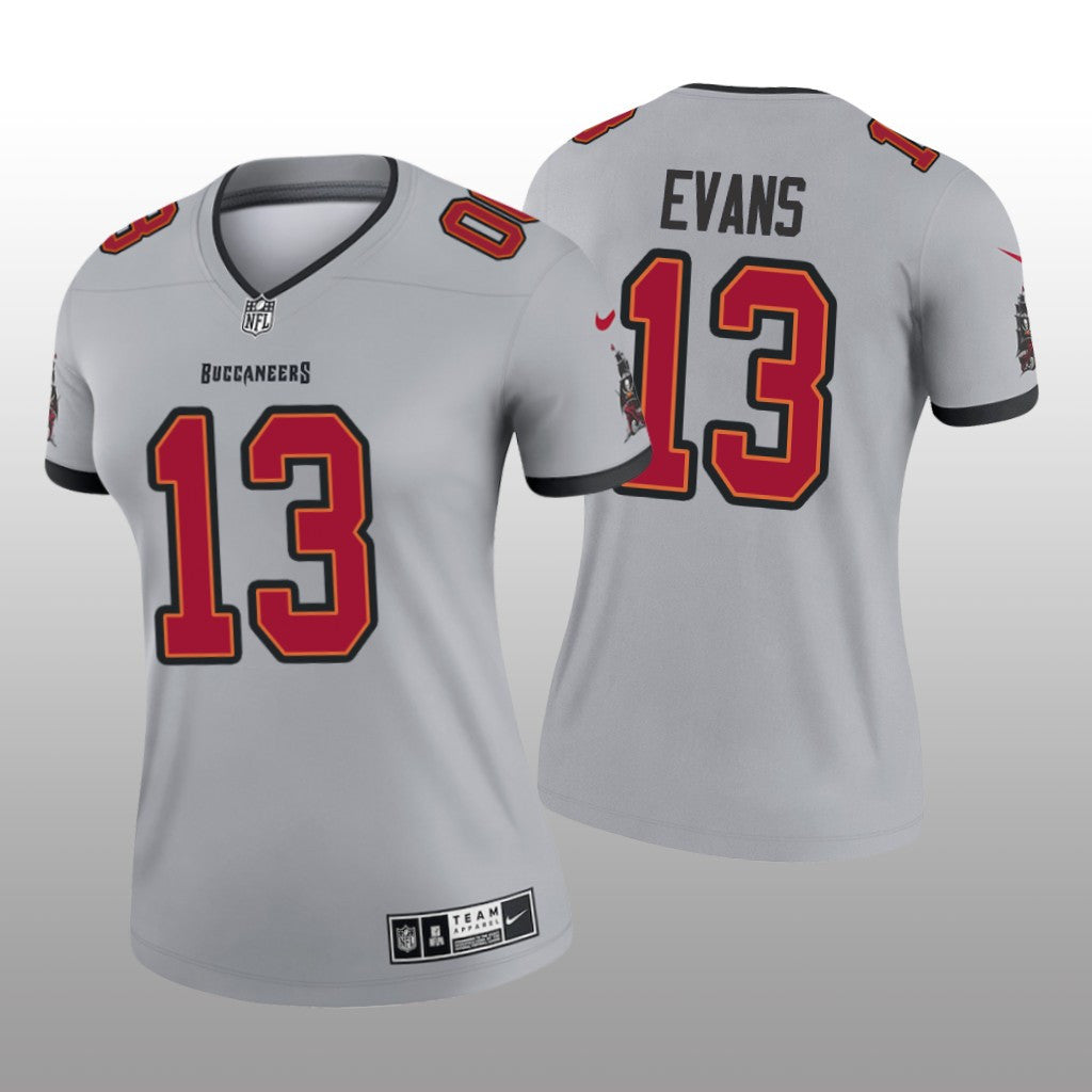 Tampa Bay Buccaneers Mike Evans Gray Jersey Inverted Legend Women's