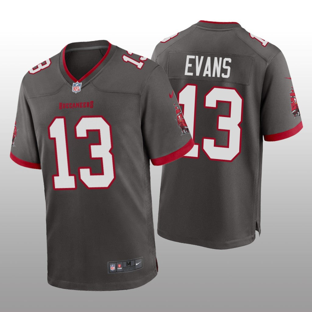 Tampa Bay Buccaneers Mike Evans Pewter Jersey Game Men's