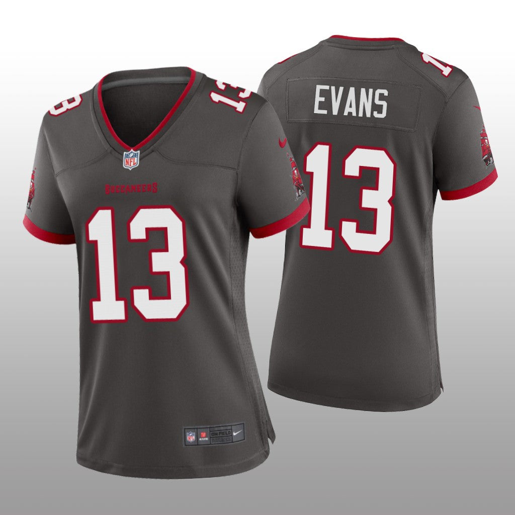 Tampa Bay Buccaneers Mike Evans Pewter Jersey Game Women's